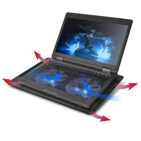 Podkładka chłodząca do laptopa Thermaltake Massive 14 rev.2 (10~17", 2x140mm Fan, LED) mesh - Galeria zdjęcie 9
