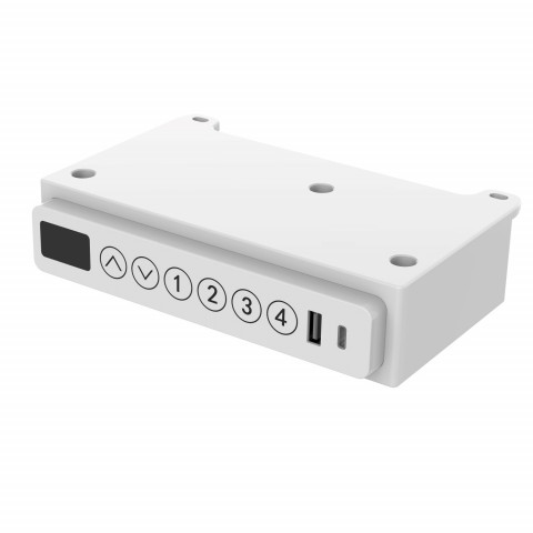 Biurko ACTIVEJET z elektryczną regulacją wysokości 140x70 ET119W-C biały - Galeria zdjęcie 15