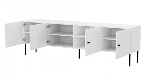 Szafka RTV 4D PALAZZO BIS 201x40x60 biały mat - Galeria zdjęcie 2