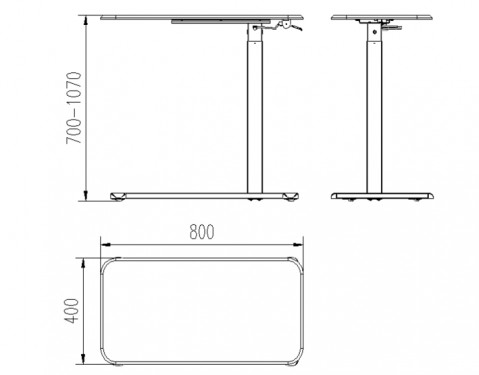 Biurko/Stolik z regulowaną wys. LAPTOP DESK czarny - Galeria zdjęcie 2
