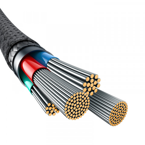 Kabel Baseus Unbreakable USB-IP 2.4A 1m (czarny) - Galeria zdjęcie 6