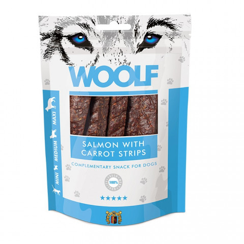 WOOLF Salmon with carrot strips - przysmak dla psa - 100g - Galeria zdjęcie 1