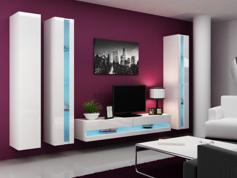Regał VIGO NEW 180/40/30 biały/biały połysk - Galeria zdjęcie 9