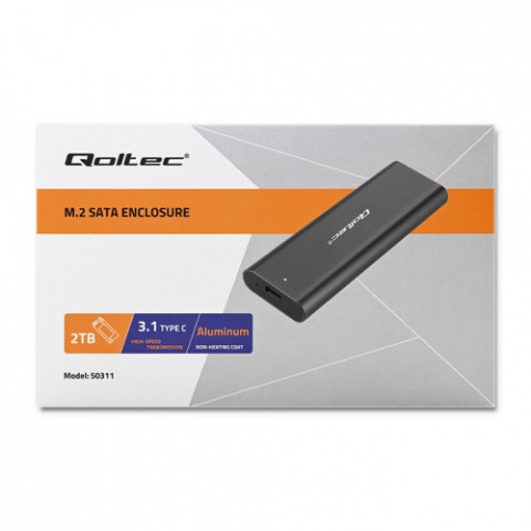 QOLTEC OBUDOWA DO DYSKÓW KIESZEŃ M.2 SATA SSD - Galeria zdjęcie 6