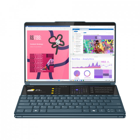 Lenovo Yoga Book 9 13IMU9 Ultra 7 155U 2x 13.3" 2.8K OLED 400nits Glossy 60Hz 32GB LPDDR5x-7467 SSD512 Intel Arc Graphics Win11 Tidal Teal - Galeria zdjęcie 12