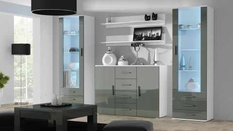 Witryna SOHO S1 biały/ szary połysk - Galeria zdjęcie 7