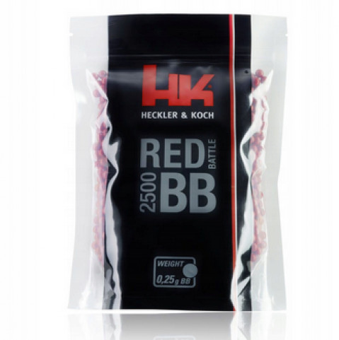 Kulki ASG 6mm 0,25g Heckler&Koch Red Battle 2500szt - Galeria zdjęcie 1