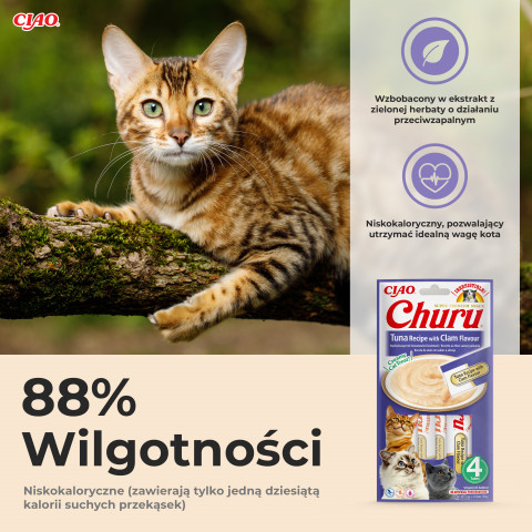 INABA Churu Tuńczyk z małżami - przysmak dla kota - 4x14 g - Galeria zdjęcie 4