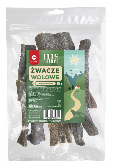 MACED Żwacze Wołowe Przysmak dla psa - 200 g - Galeria zdjęcie 1