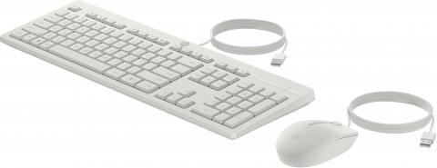 Klawiatura + mysz HP 225 Wired Mouse and Keyboard Combo White 86J24AA - Galeria zdjęcie 2