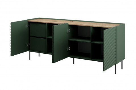 Komoda 4D2SZ ONDA 200x45xH85 zieleń - Galeria zdjęcie 2