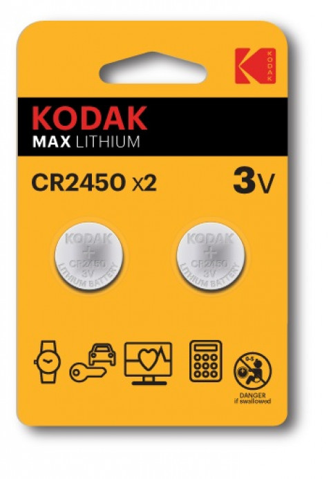 KODAK BATERIE LITOWE CR 2450 BLISTER X 2 SZT. - Galeria zdjęcie 1