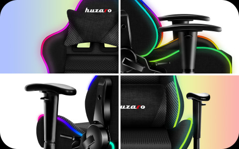 Fotel gam. dla dziecka Huzaro Ranger 6.0 RGB Mesh - Galeria zdjęcie 5