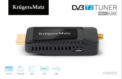KRUGER & MATZ DEKODER DVB-T2H.265 HEVC MINI KM9999 - Galeria zdjęcie 2