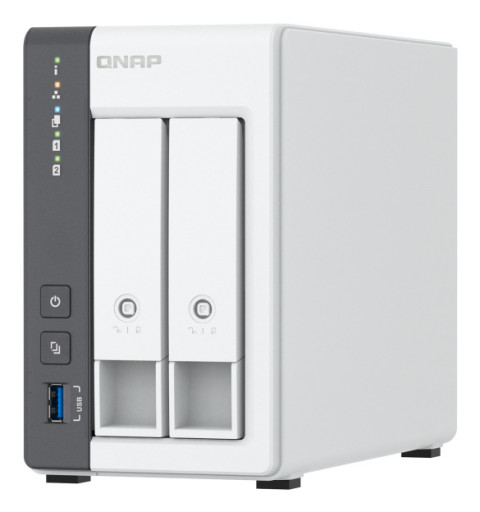 Qnap TS-216G, Tower, 2 x 2.5"/3.5" SATA, ARM 2.0GHz Quad core, 4GB, 1 x 2.5GbE + 1 x GbE, External adapter (PSU) - Galeria zdjęcie 1