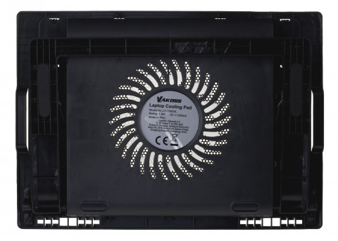 VAKOSS PODSTAWKA CHŁODZĄCA POD NOTEBOOKA 17",1 WENTYLATOR, LED, REGULACJA WYSOKOŚCI, LF-1860AL CZARNA - Galeria zdjęcie 9