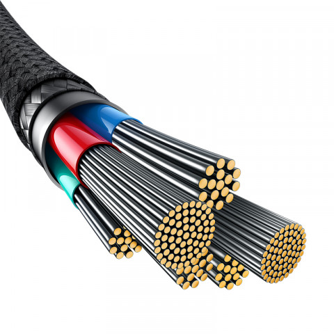 Kabel Baseus Unbreakable Typ C-Typ C 100W 2m (czarny) - Galeria zdjęcie 6