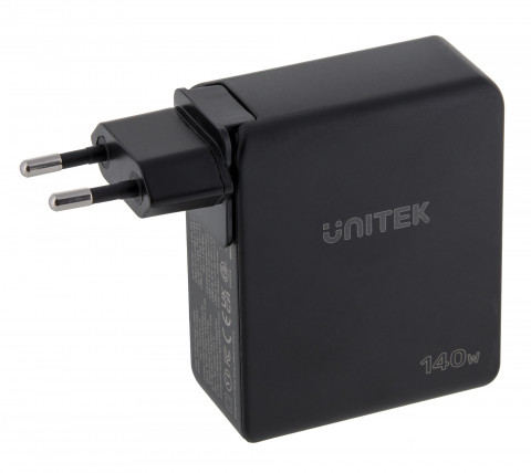 UNITEK ŁADOWARKA GAN 2X USB-C, USB-A, 140W - Galeria zdjęcie 4