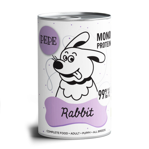 PAKA ZWIERZAKA Pepe Królik - mokra karma dla psa - 400g - Galeria zdjęcie 1
