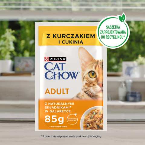 PURINA Cat Chow Kurczak, cukinia - mokra karma dla kota - 10x85 g - Galeria zdjęcie 7