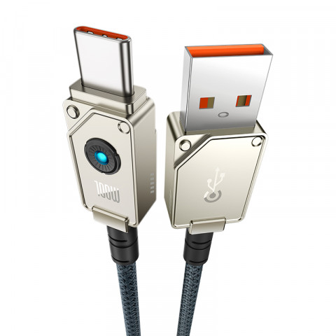 Kabel Baseus Unbreakable USB-USB C 100W 2m (biały) - Galeria zdjęcie 2