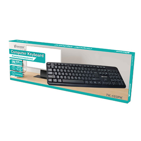 VAKOSS KLAWIATURA KOMPUTEROWA QWERTY TK-103PK - Galeria zdjęcie 2