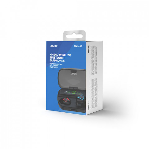 SAVIO BEZPRZEWODOWE SŁUCHAWKI BLUETOOTH TWS-06 - Galeria zdjęcie 4