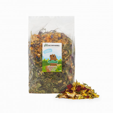 FACTORYHERBS Nie byle badyle - sucha karma dla świnki morskiej - 1 kg - Galeria zdjęcie 1