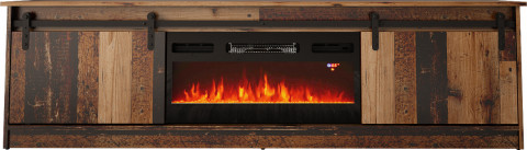 Szafka RTV GRANERO+kominek 200x56,7x35 old wood - Galeria zdjęcie 1