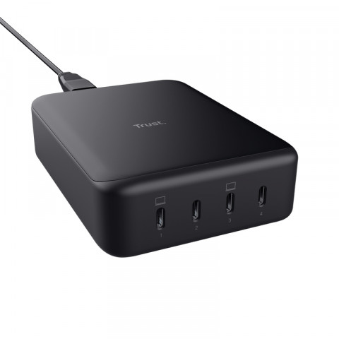 Ładowarka Trust MAXO 240W GaN 4-port USB-C Black (25413) - Galeria zdjęcie 1