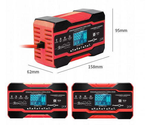 Prostownik akumulatorowy RJ Tianye RJ-C 121001A 12V, 10A /24V 5A - Galeria zdjęcie 7