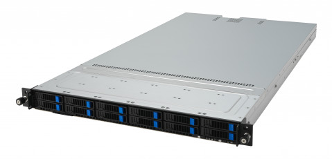 Platforma Asus Rack (1U) RS500A-E12-RS12U/1600W AMD Epyc 9004 (12x NVMe, 2xGPU, 2x1Gbe, IPMI, 1+1 1600W) - Galeria zdjęcie 2