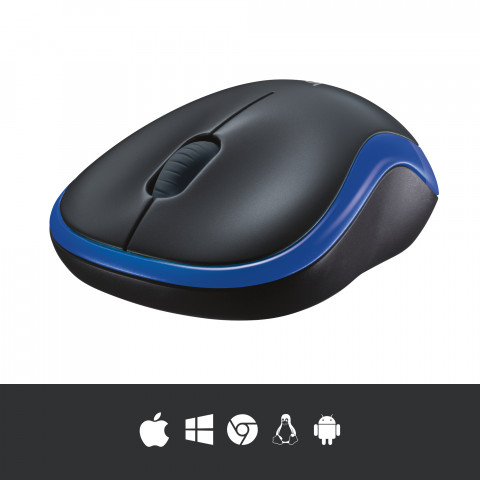 Mysz Logitech M185 bezprzewodowa, niebieska - Galeria zdjęcie 5