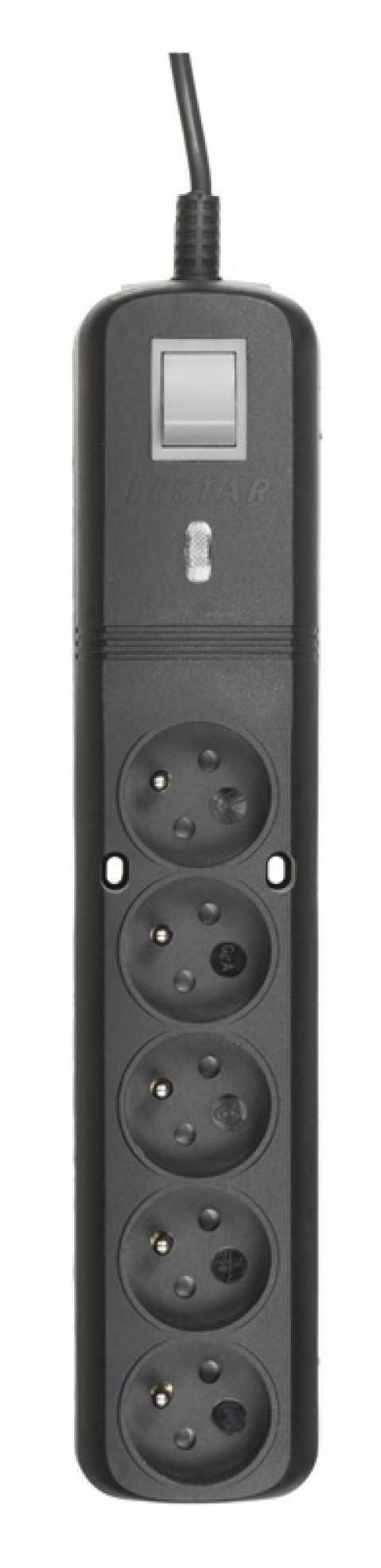 Lestar listwa antyprzepięciowa lv-530w (5szt. gniazd czarny 2,5m) lv530w 2,5m - Galeria zdjęcie 1