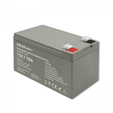 QOLTEC AKUMULATOR AGM 12V | 7AH | MAX. 105A - Galeria zdjęcie 7