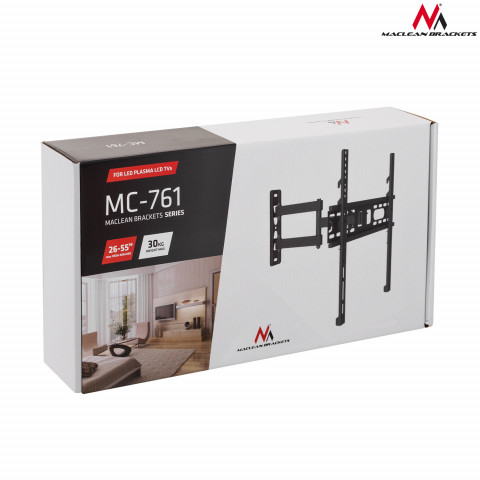 Maclean MC-761 Uchwyt do telewizora lub monitora 26-55" 30kg max vesa 400x400 - Galeria zdjęcie 6