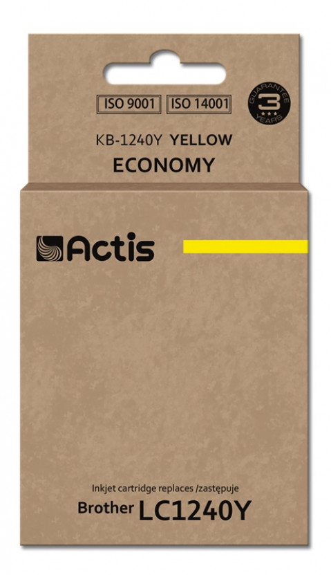 Actis KB-1240Y Tusz do drukarki Brother, Zamiennik Brother LC1240Y/LC1220Y; Standard; 19 ml; żółty. - Galeria zdjęcie 1