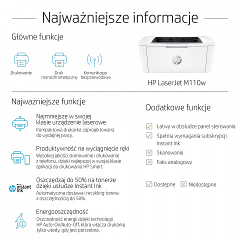 DRUKARKA HP LASER LASERJET PRO M110w - Galeria zdjęcie 9