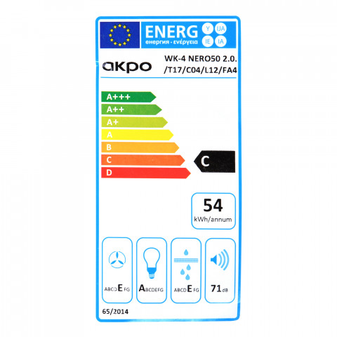Okap AKPO WK-4 NERO LINE 2.0 50 BIAŁY T300 Liniowy LED/Siłownik - Galeria zdjęcie 16