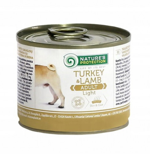 NATURE'S PROTECTION Adult Light Indyk i Jagnięcina - mokra karma dla psa - 200g - Galeria zdjęcie 1