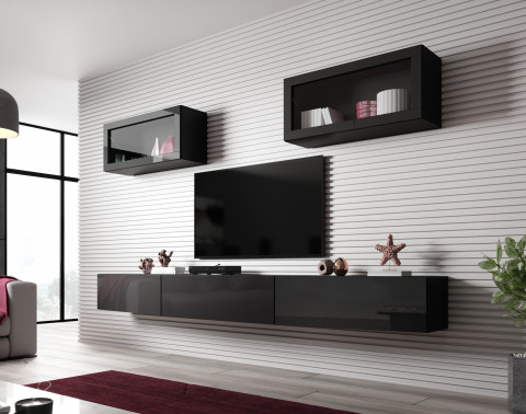 Zestaw meblowy VIGO SLANT 3 czarny/czarny połysk - Galeria zdjęcie 1