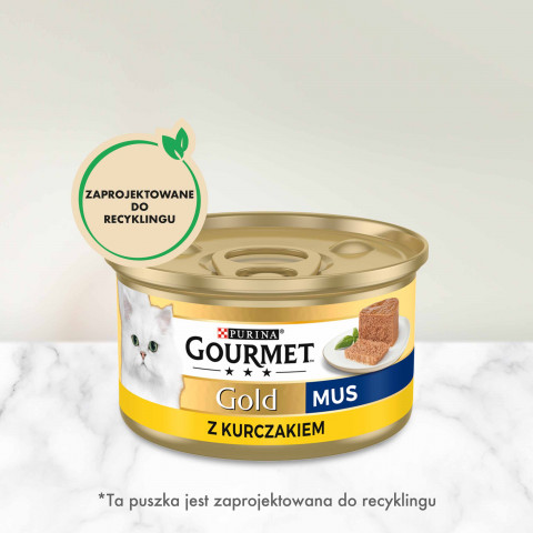 GOURMET GOLD Mus z drobiem mokra karma dla kota - 24x85 g - Galeria zdjęcie 5