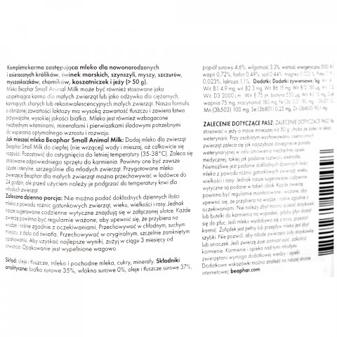 BEAPHAR - mleko dla małych zwierząt - 200g - Galeria zdjęcie 3