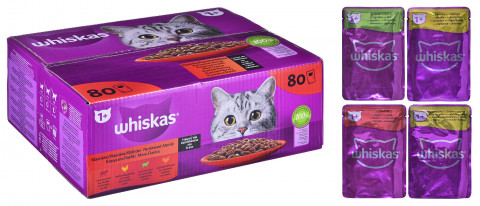 WHISKAS Klasyczne posiłki w sosie - mokra karma dla kota - 80x85 g - Galeria zdjęcie 2