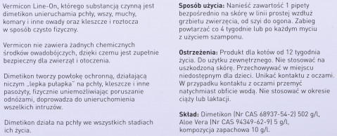 BEAPHAR VERMICON Line-on Cat - krople przeciw pasożytom dla kota - 3x1 ml - Galeria zdjęcie 3