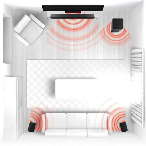 Soundbar JVC TH-E874B 5.1.2 Wireless Sub, Dolby A. - Galeria zdjęcie 7