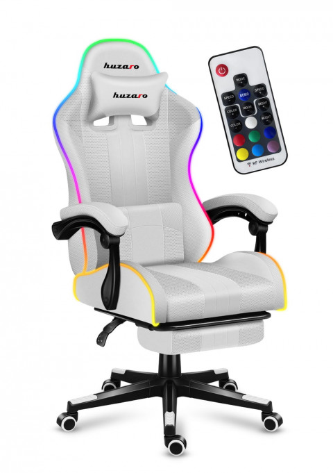 Fotel gamingowy Huzaro Force 4.7 RGB White - Galeria zdjęcie 1