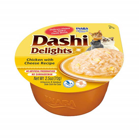  INABA Dashi Delights Kurczak z serem w bulionie - przysmak dla kota - 70 g - Galeria zdjęcie 1