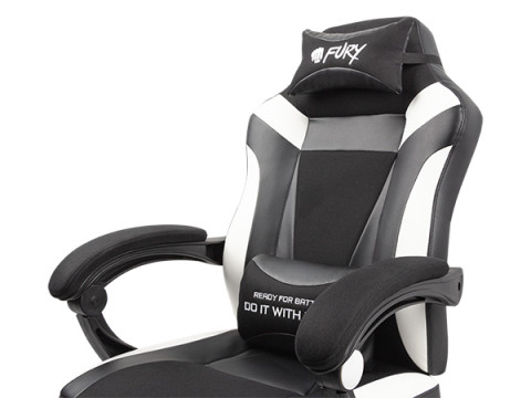 FURY FOTEL GAMINGOWY AVENGER M+ CZARNO-BIAŁY - Galeria zdjęcie 9