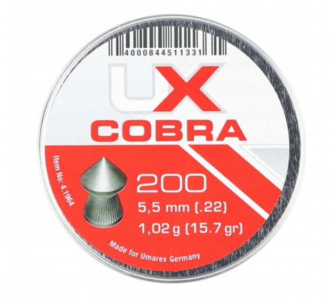 Śrut 5,5 mm UMAREX COBRA szpic molet. 200szt - Galeria zdjęcie 1